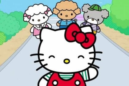 Hello Kitty, Amy, Eric e Harry em