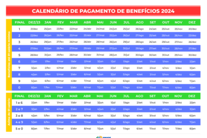 INSS: Confira o calendário de pagamentos de 2024